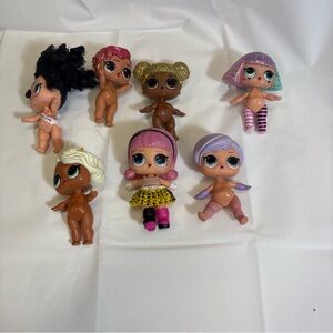 L.O.L. Surprise! Dolls Set with Pink, Purple, Gold, Black and White Accents